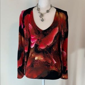 Stunning Red Rose Beaded Set by Alberto Makali.